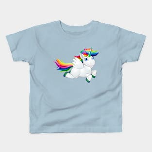 Flying Rainbow Unicorn Kids T-Shirt